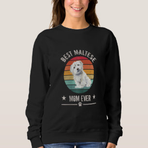 Sudadera La mejor mamá maltesa de todos los tiempos retro d