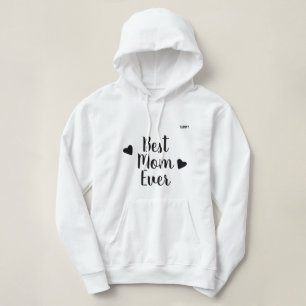 Sudadera La mejor mamá siempre linda tipografía negra perso