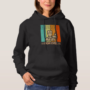 Sudadera La mejor mamá veterinaria retro gráfica de mamá Mo