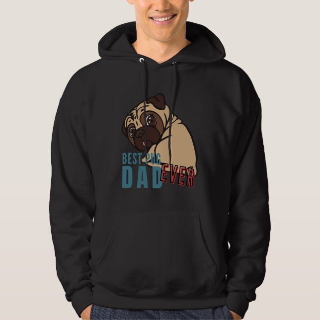 Sudadera LA MEJOR PADRE DE PUG, la divertida camiseta clási (Anverso)