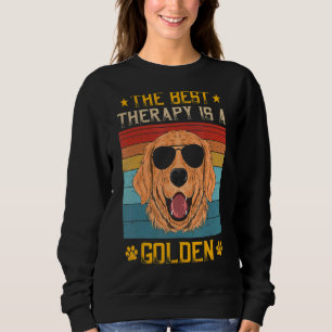 Sudadera La Mejor Terapia Es Un Perro Dorado