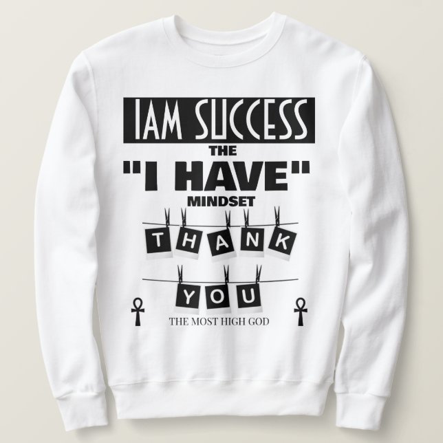 SUDADERA LA MENTALIDAD QUE TENGO (Anverso del diseño)