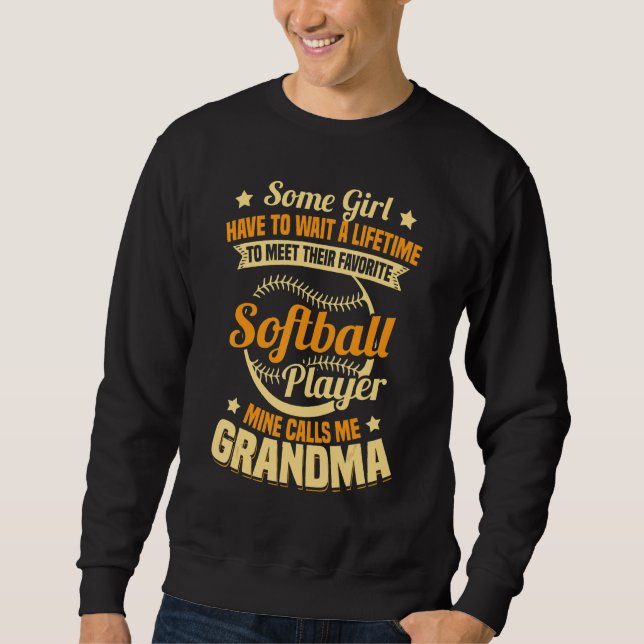Sudadera La mina de softball Plaer Me Llama Abuela (Anverso)