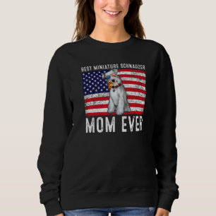 Sudadera La Ministra Schnauzer Mom Usa La Bandera Estadouni