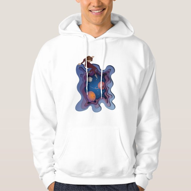 Sudadera La mirada espacial del Chica astronauta (Anverso)