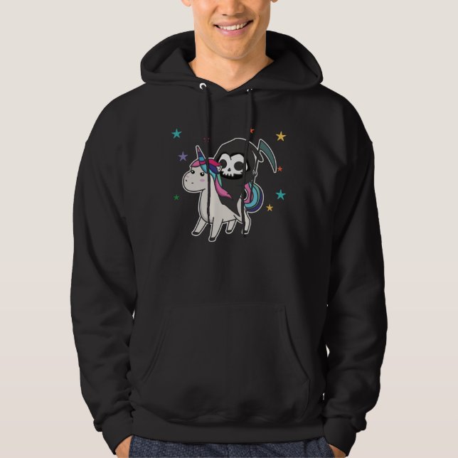 Sudadera La muerte en el arco iris de Unicornio (Anverso)