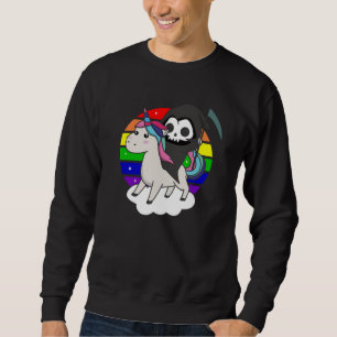 Sudadera La muerte en el arco iris de Unicornio