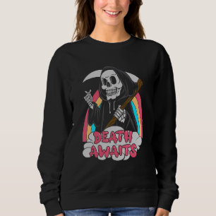 Sudadera La Muerte Espera La Muerte Del Gótico Pastel Grim 