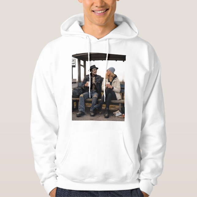 Sudadera “La muerte nunca pierde el café ☕💀” (Anverso)