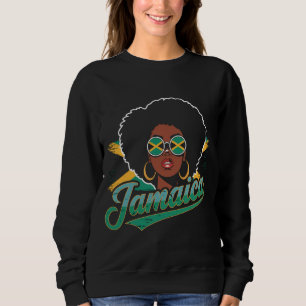 Sudadera La mujer afrocaribeña Jamaica Bandera vacaciones