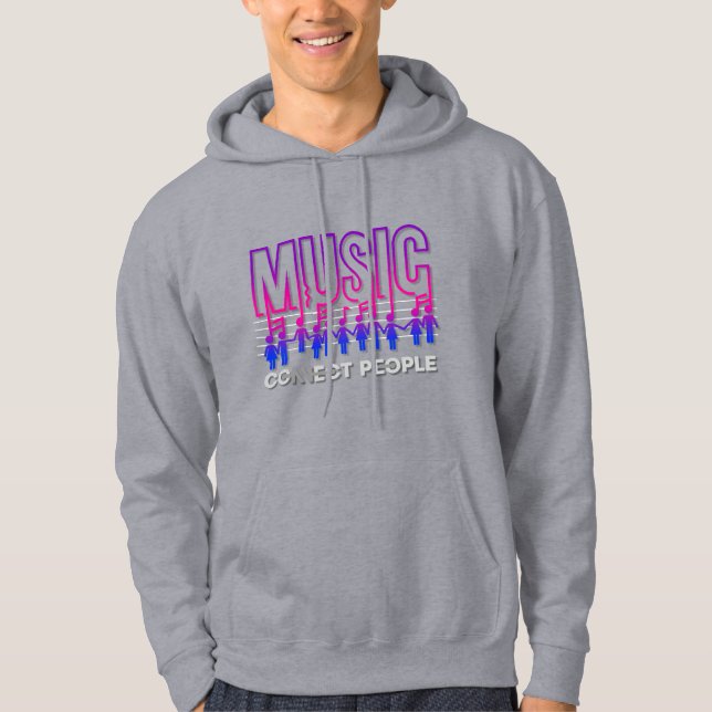 Sudadera La música conecta a la gente | Men Hoodie (Anverso)