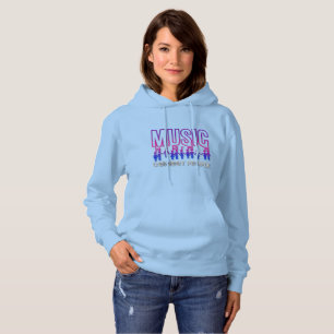 Sudadera La música conecta a la gente   Mujeres Hoodie