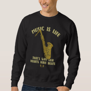 Sudadera La música es la vida, nuestros corazones han venci