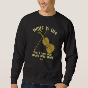 Sudadera La Música Es La Vida Nuestros Corazones Tienen Lat