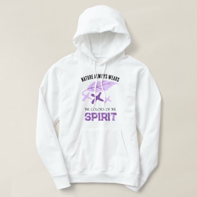 Sudadera "La naturaleza siempre viste" hoja  (Diseño del anverso)
