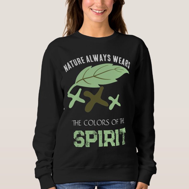 Sudadera "La naturaleza siempre viste" hoja (Anverso)
