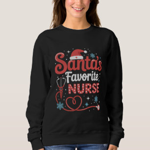 Sudadera La Navidad de la enfermera favorita de Santa 