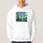Sudadera La noche estrellada de Vincent Van Gogh<br><div class="desc">Starry Night es un cuadro del artista holandés post-impresionista Vincent van Gogh. Pintado en junio de 1889, se aprecia por la noche las vistas al exterior de su ventana de baño de Saint-Rémy-de-Provence (situado en el sur de Francia), aunque se ha pintado de memoria durante el día. La pintura está...</div>