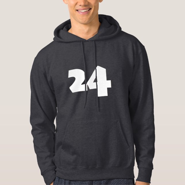 Sudadera La novedad de impresión número 24: sólo número (Anverso)