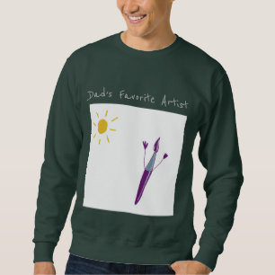 Sudadera La obra de arte de su hijo sobre una