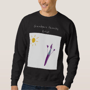 Sudadera La obra de arte de su hijo sobre una
