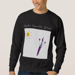 Sudadera La obra de arte de su hijo sobre una