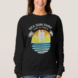 Sudadera La ola de surf solar marina me hace feliz surfista