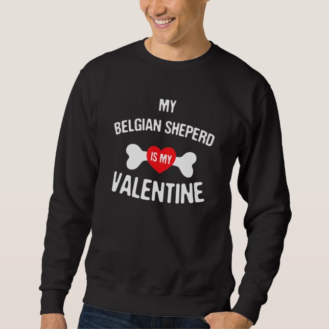 Sudadera La oveja belga es mi perro de San Valentín (Anverso)