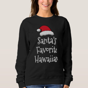 Sudadera la paja hawaiana favorita de Santa para Navidad Xm