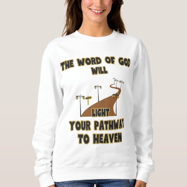 Sudadera La palabra de Dios iluminará a las mujeres (Anverso)