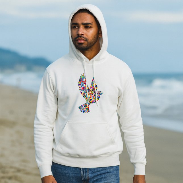 Sudadera La paloma de la paz mundial hecha con banderas int (Subido por el creador)