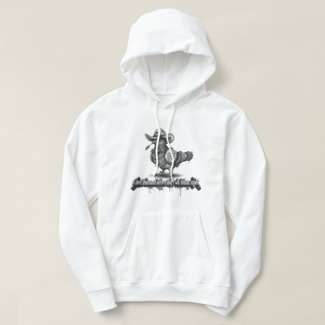 Sudadera La Paloma Maverick: Graffiti Monocromo 3D (Diseño del anverso)