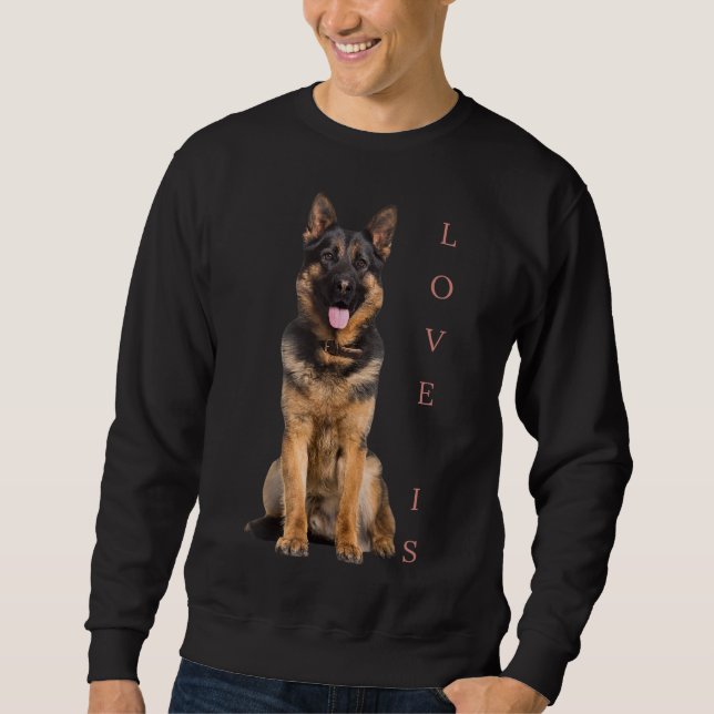 Sudadera La pastora alemana Shepard Dog Mom Dad Love Mascot (Anverso)