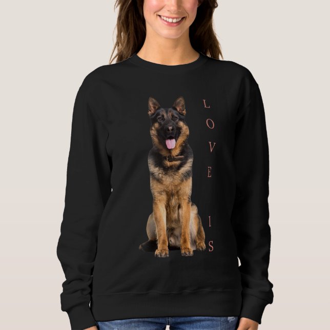 Sudadera La pastora alemana Shepard Dog Mom Dad Love Mascot (Anverso)
