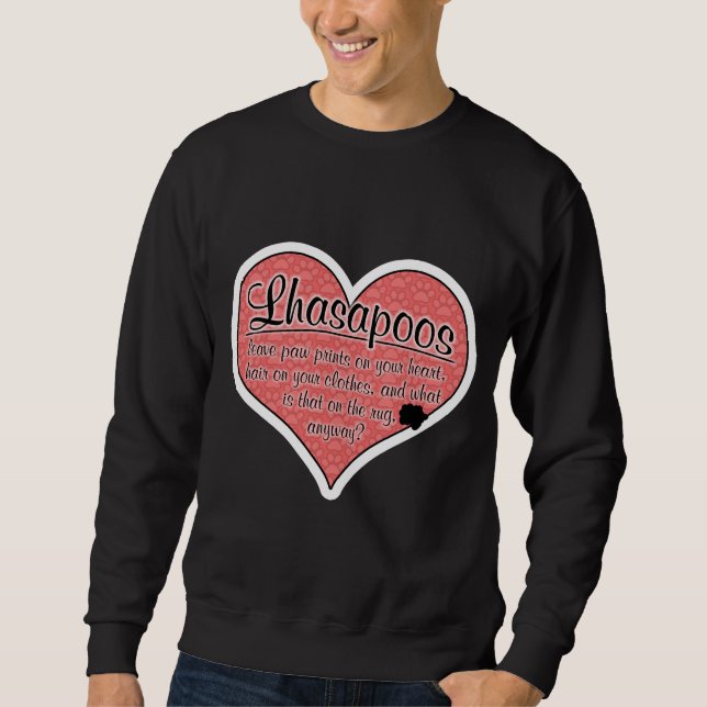 Sudadera La pata de Lhasapoo imprime humor del perro (Anverso)