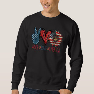 Sudadera La Paz Ama A América El Girasol Hippie 4 De Julio