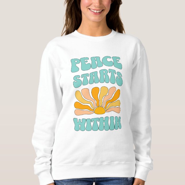 Sudadera La paz comienza dentro		 (Anverso)