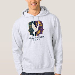 Sudadera La paz comienza en el silencio de la paloma