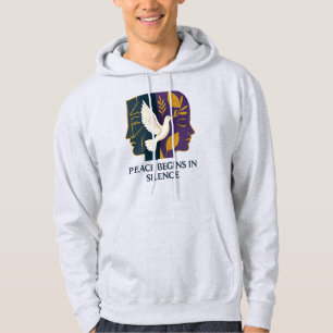 Sudadera La paz comienza en el silencio de la paloma