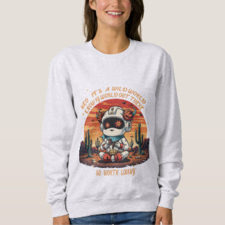 Sudadera La paz cósmica en un mundo salvaje