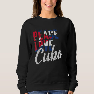 Sudadera La paz cubana ama a Cuba mujeres Bandera cubana