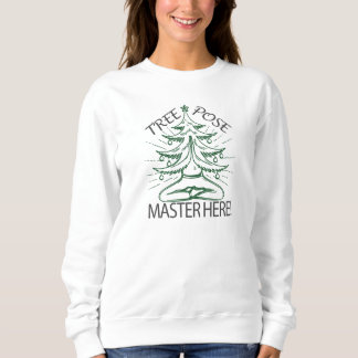 Sudadera La paz de la cresta de yoga del árbol de Navidad