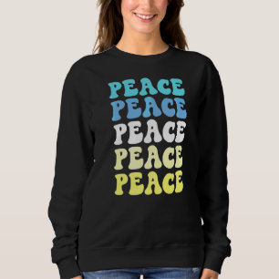 Sudadera La paz hippie que deja amarillo azul sin guerra pa