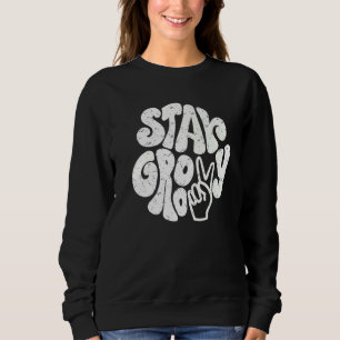 Sudadera La paz retro la hippie Stay Groovy la mente positi