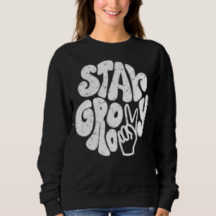 Sudadera La paz retro la hippie Stay Groovy la mente positi