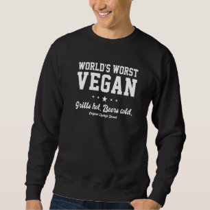 Sudadera La peor parrillada vegana del mundo con cervezas c