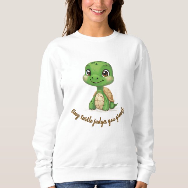 Sudadera La pequeña tortuga te juzga (Anverso)
