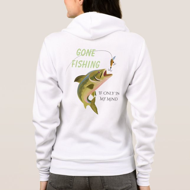 Sudadera La pesca de las mujeres si se ha ido (Reverso)