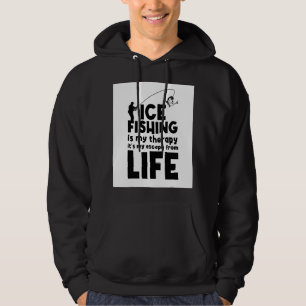 Sudadera La pesca del hielo es mi terapia, me escapo de la
