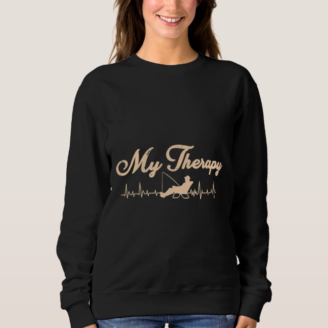 Sudadera La Pesca Es Mi Terapia De Pesca (Anverso)
